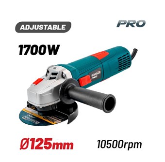 BORMANN - BAG1700 PRO ΓΩΝΙΑΚΟΣ ΤΡΟΧΟΣ ΡΥΘΜΙΖΟΜΕΝΟΣ Φ125 1700W (020660)