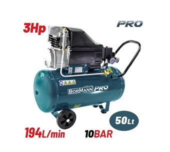 BORMANN - BAT5030 PRO ΑΕΡΟΣΥΜΠΙΕΣΤΗΣ ΜΟΝΟΜΠΛΟΚ ΜΕ ΛΑΔΙ, 50L, 2.5Hp (030805)