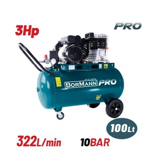 BORMANN - BAT5060 PRO ΑΕΡΟΣΥΜΠΙΕΣΤΗΣ ΜΕ ΙΜΑΝΤΑ 100L 3Hp (030836)