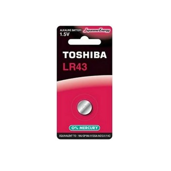 TOSHIBA - ΜΠΑΤΑΡΙΑ ΑΛΚΑΛΙΚΗ ΚΟΥΜΠΙ ΡΟΛΟΓΙΩΝ 1.5V BLISTER (LR43 BP-1C) TOSHIBA - ΜΠΑΤΑΡΙΑ ΑΛΚΑΛΙΚΗ ΚΟΥΜΠΙ ΡΟΛΟΓΙΩΝ 1.5V BLISTER (LR43 BP-1C)