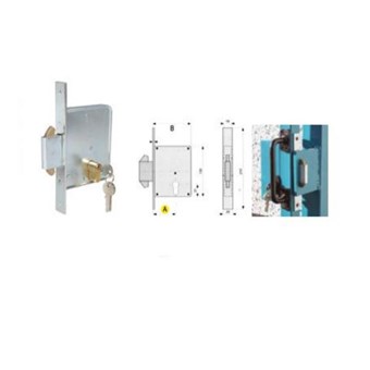 IBFM - ΚΛΕΙΔΑΡΙΑ ΙΤΑΛΙΑΣ ΜΕ ΔΙΠΛΟ ΓΑΤΖΟ ΚΑΙ ΠΕΙΡΟ 54mm 3 ΚΛΕΙΔΙΑ (2570)