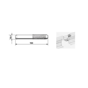 IBFM - ΣΥΝΔΕΤΗΡΑΣ ΓΙΑ ΡΑΓΕΣ ΙΤΑΛΙΑΣ U ΓΑΛΒΑΝΙΖΕ Φ13mm (365A)