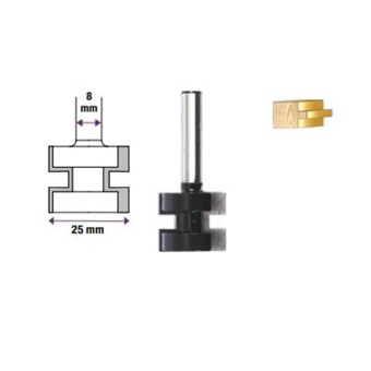TACTIX - ΚΟΠΤΗΡΑΣ ΡΟΥΤΕΡ ΠΡΟΦΙΛ ΕΞΩΤΕΡΙΚΗΣ ΠΑΤΟΥΡΑΣ ΓΛΩΣΣΑΣ 25mm (42752)