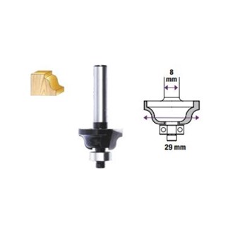 TACTIX - ΚΟΠΤΗΡΑΣ ΡΟΥΤΕΡ ΡΩΜΑΙΚΟΥ ΠΡΟΦΙΛ ΜΕ ΟΔΗΓΟ 29mm (42748)