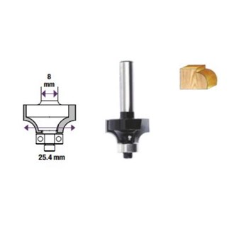 TACTIX - ΚΟΠΤΗΡΑΣ ΡΟΥΤΕΡ ΤΟΞΟΥ ΜΕ ΟΔΗΓΟ 25.4mm (42743)