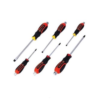 TACTIX - ΚΑΤΣΑΒΙΔΙΑ ΜΕ ΠΕΡΑΣΤΗ ΛΑΜΑ ΙΣΙΑ & ΣΤΑΥΡΟΥ PHILLIPS S2 ΣΕΤ 6τεμ. (205426)