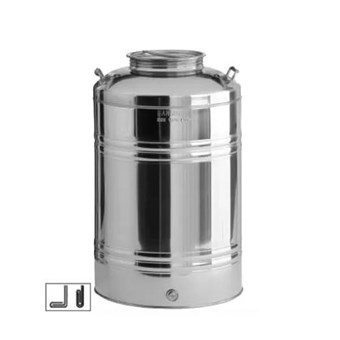 SANSONE - ΑΝΟΞΕΙΔΩΤΑ ΔΟΧΕΙΑ ΛΑΔΙΟΥ-ΚΡΑΣΙΟΥ ΚΟΛΛΗΤΑ ΜΕ ΒΙΔΩΤΟ ΚΑΠΑΚΙ (SA.BD.PR.10)