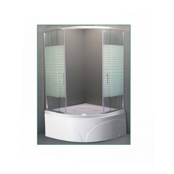 GLORIA METZO 90 ΚΑΜΠΙΝΑ ΗΜΙΚΥΚΛΙΚΗ ΜΕ ΔΙΑΦΑΝΕΣ ΓΥΑΛΙ ΜΕ ΓΡΑΜΜΕΣ ΣΚΕΤΗ (60-1014) - HUIDA