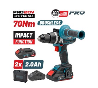 BORMANN - BBP5140 PRO ΔΡΑΠANOKATΣΑΒΙΔΟ ΚΡΟΥΣΤΙΚΟ ΜΠΑΤΑΡΙΑΣ BRUSHLESS 20V, 2  Li-Ion 2.0Ah 