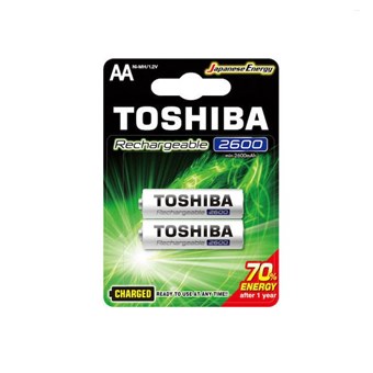 TOSHIBA - ΜΠΑΤΑΡΙΑ ΕΠΑΝΑΦΟΡΤΙΖΟΜΕΝΗ ΝΙΜΗ 2600mAH ΑΑ 2τεμ. (TNH-6GME BP-2C)