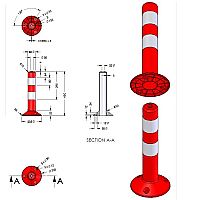 DOORADO - ΚΟΛΩΝΑΚΙ ΣΗΜΑΝΣΗΣ ΠΛΑΣΤΙΚΟ 45cm (PARK-DH-FP-1-45)