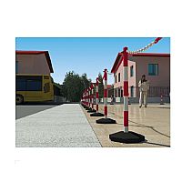 DOORADO - ΚΟΛΩΝΑΚΙ ΣΗΜΑΝΣΗΣ PVC ΜΕ ΒΑΣΗ ΓΙΑ ΑΛΥΣΙΔΑ (PARK-DH-GC-2)