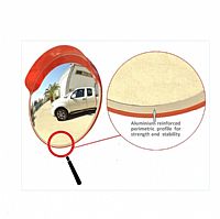 DOORADO - ΚΑΘΡΕΦΤΗΣ ΑΣΦΑΛΕΙΑΣ 45cm ΚΟΚΚΙΝΟΣ ΕΝΙΣΧΥΜΕΝΟΣ (PARK-CM-45)