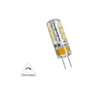 LED ΛΑΜΠΑ ADELEQ G4 ΣΙΛΙΚΟΝΗΣ 1,5W 12VAC/DC ΜΕ 24SMD CHIP 3014 ΝΤΙΜΑΡΙΖΟΜΜΕΝΗ ΘΕΡΜΟ ΦΩΣ 3000Κ (13-9150009)