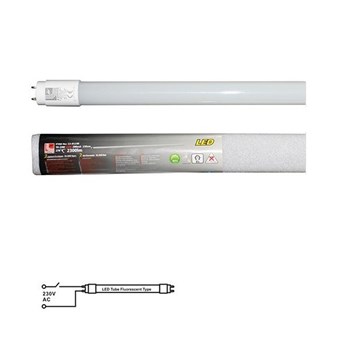 LED ΛΑΜΠΑ ADELEQ ΦΘΟΡΙΟΥ Τ8 150cm 23W 230V 270° ΜΟΝΗΣ ΤΡΟΦΟΔΟΣΙΑΣ ΓΥΑΛΙΝΗ ΨΥΧΡΟ ΦΩΣ 6200Κ (13-01230)