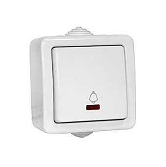 ΜΠΟΥΤΟΝ ΚΟΥΔΟΥΝΙΟΥ ADELEQ ΕΞΩΤΕΡΙΚΟ ΣΤΕΓΑΝΟ IP44 10A ΛΕΥΚΟ (13-23501213)