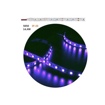 ADELEQ - ΤΑΙΝΙΑ LED 12VDC 14,4W/m 60LED/m ΛΕΥΚΗ ΑΥΤΟΚΟΛΛΗΤΗ IP20 RGB ΦΩΣ (5m) (30-3412901)