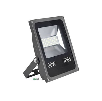 ADELEQ - ΠΡΟΒΟΛΕΑΣ LED 12VDC 30W ΑΝΘΡΑΚΙ ΨΥΧΡΟ ΦΩΣ 6400Κ (3-330120)