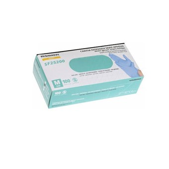 KRAUSMANN - ΓΑΝΤΙΑ ΜΙΑΣ ΧΡΗΣΗΣ ΝΙΤΡΙΛΙΟΥ ΧΩΡΙΣ ΠΟΥΔΡΑ ΜΠΛΕ 100τεμ. (SF25200)