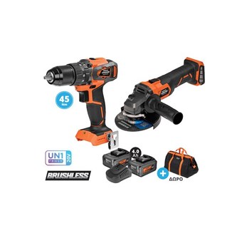 KRAUSMANN - US107-24SB ΣΕΤ ΔΡΑΠΑΝΟΚΑΤΣΑΒΙΔΟ ΚΡΟΥΣΤΙΚΟ + ΓΩΝΙΑΚΟΣ ΤΡΟΧΟΣ Φ125 + 2 ΜΠΑΤΑΡΙΕΣ 20V 4.0Ah + ΤΑΧΥΦΟΡΤΙΣΤΗΣ + ΤΣΑΝΤΑ (68845) KRAUSMANN - US107-24SB ΣΕΤ ΔΡΑΠΑΝΟΚΑΤΣΑΒΙΔΟ ΚΡΟΥΣΤΙΚΟ + ΓΩΝΙΑΚΟΣ ΤΡΟΧΟΣ Φ125 + 2 ΜΠΑΤΑΡΙΕΣ 20V 4.0Ah + ΤΑΧΥΦΟΡΤΙΣΤΗΣ + ΤΣΑΝΤΑ (68845)