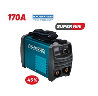 BORMANN - BIW1570 ΗΛΕΚΤΡΟΚΟΛΛΗΣΗ INVERTER 170A ΑΠΟΔΟΣΗ 170Α/45% ΨΗΦ.ΟΘΟΝΗΣ ΜΕΓ.ΗΛΕΚΤΡΟΔΙΟ 4mm ΠΕΡΙΛΑΜΒΑΝΕΙ ΚΑΛΩΔΙΑ (060420)