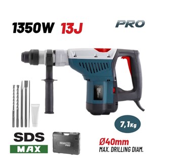 BORMANN - BPH7610 ΣΚΑΠΤΙΚΟ ΠΕΡΙΣΤΡΟΦΙΚΟ ΠΙΣΤΟΛΕΤΟ SDS MAX 1350W 13Joule 40mm BORMANN - BPH7610 ΣΚΑΠΤΙΚΟ ΠΕΡΙΣΤΡΟΦΙΚΟ ΠΙΣΤΟΛΕΤΟ SDS MAX 1350W 13Joule 40mm