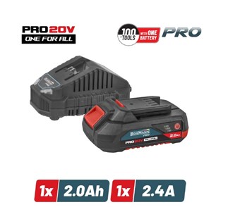 BORMANN - BBP9920 ΣΕΤ ΜΠΑΤΑΡΙΑ-ΦΟΡΤΙΣΤΗΣ STARTER KIT 2.0Ah