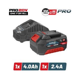 BORMANN - BBP9940 ΣΕΤ ΜΠΑΤΑΡΙΑ-ΦΟΡΤΙΣΤΗΣ STARTER KIT 20V  PRO4.0Ah