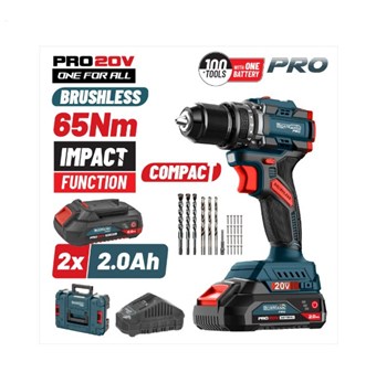 BORMANN - BBP5401X22CA ΚΡΟΥΣΤΙΚΟ ΔΡΑΠΑΝΟΚΑΤΣΑΒΙΔΟ BRUSHLESS ΜΠΑΤΑΡΙΑΣ 20V 2x2ah (083238)