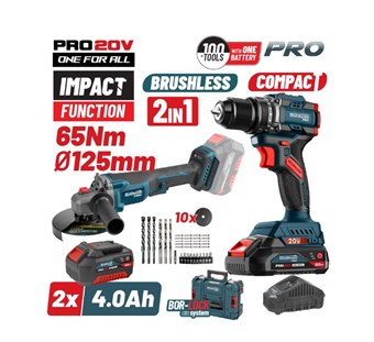 BORMANN - BBP5433X44T2CA ΣΕΤ COMPACT ΚΡΟΥΣΤΙΚΟ ΔΡΑΠ/ΔΟ 65Νm & ΓΩΝΙΑΚΟΣ ΤΡΟΧΟΣ ΜΠΑΤΑΡΙΑΣ (083269)